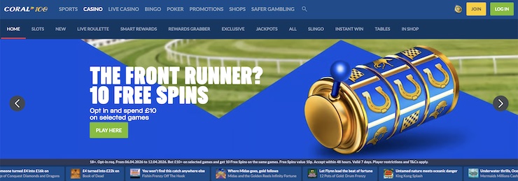 Coral Casino consistently ranks among the top 10 online casinos in the UK.