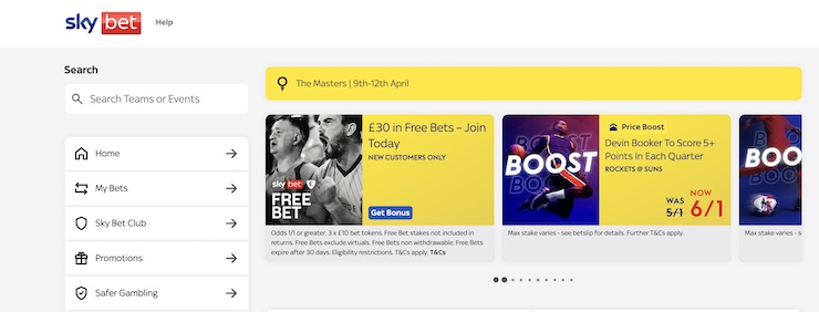 SkyBet Casino is one of the few non GamStop casinos that also offers sports betting.